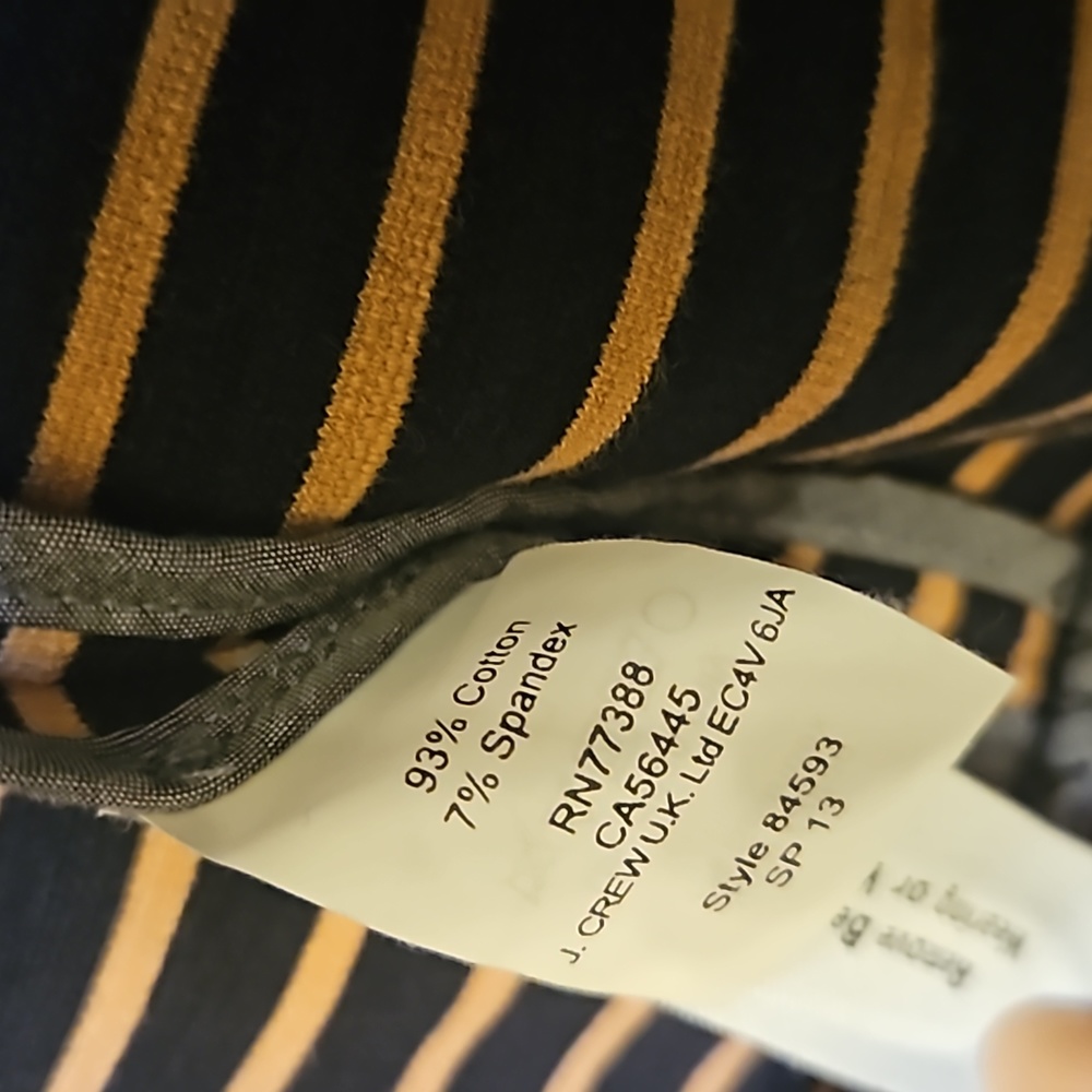EUC J.Crew Maritime Striped Knit Blazer in Black and Tan, sz Small - Picture 7 of 8